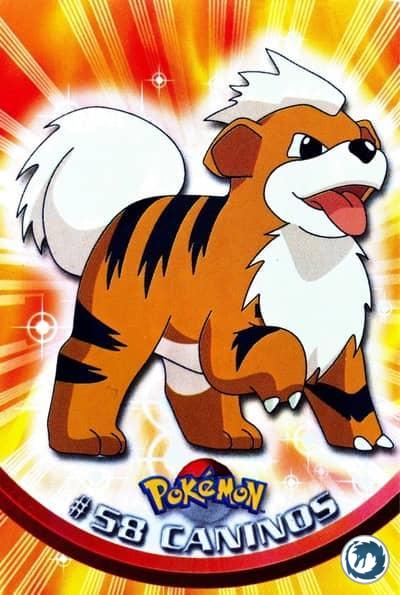 Caninos #58 - Growlithe #58 - Topps TV Animation