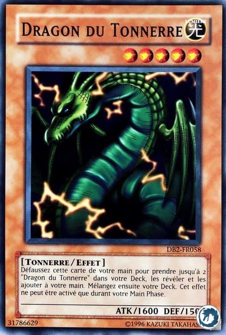Dragon Du Tonnerre (DB2-FR058) - Thunder Dragon (DB2-EN058) - Carte Yu-Gi-Oh