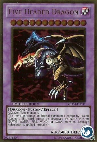 Dragon À Cinq Têtes (GLD4-FR031) - Five-Headed Dragon (GLD4-EN031) - Carte Yu-Gi-Oh