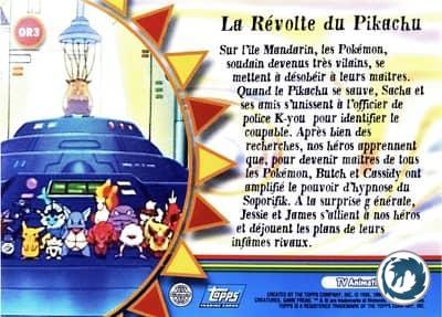 La Révolte Du Pikachu #OR3 - La Révolte Du Pikachu #OR3 - Topps TV Animation Orange Islands