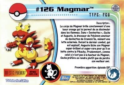 Magmar #126 - Magmar #126 - Topps TV Animation