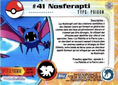 Nosferapti #41 - Zubat #41 - Topps TV Animation