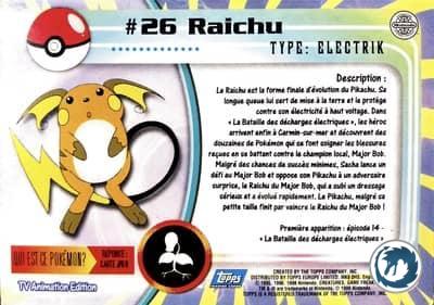 Raichu #26 - Raichu #26 - Topps TV Animation
