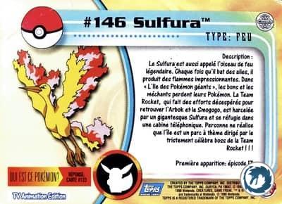 Sulfura #146 - Moltres #146 - Topps TV Animation