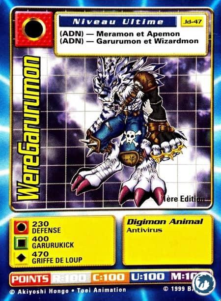 WereGarurumon (JD-47) - WereGarurumon (ST-47) - Série 3 Bandai 1999 - Carte Digimon