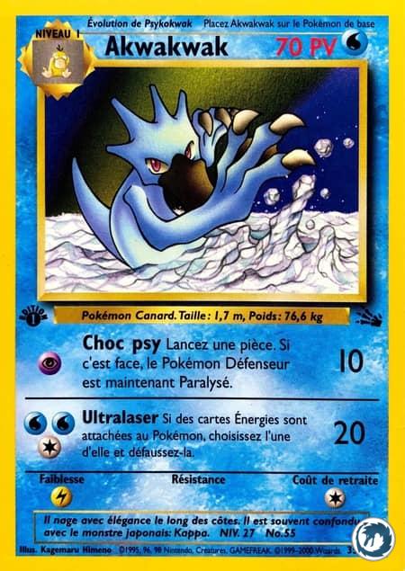 Akwakwak (35/62) - Golduck (35/62) - Fossile - Carte Pokémon