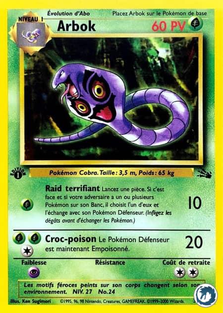 Arbok (31/62) - Arbok (31/62) - Fossile - Carte Pokémon