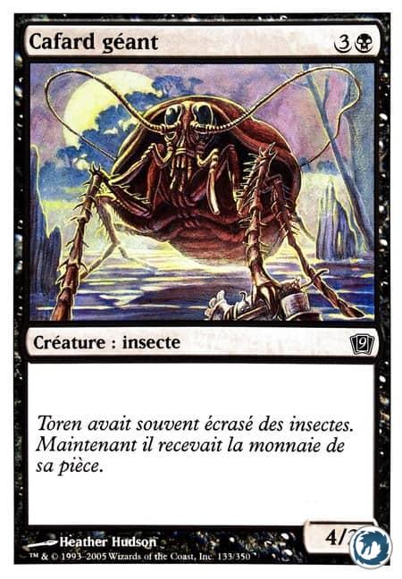Cafard géant (133/350) - Giant Cockroach (133/350) - 9ème Édition - Carte Magic The Gathering