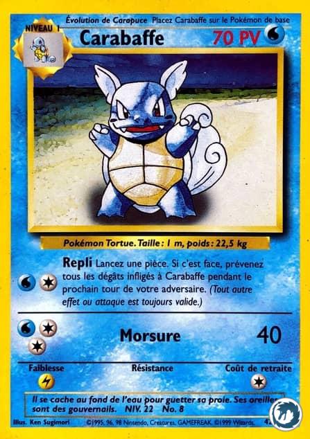 Carabaffe (42/102) - Wartortle (42/102) - Set de base - Carte Pokémon