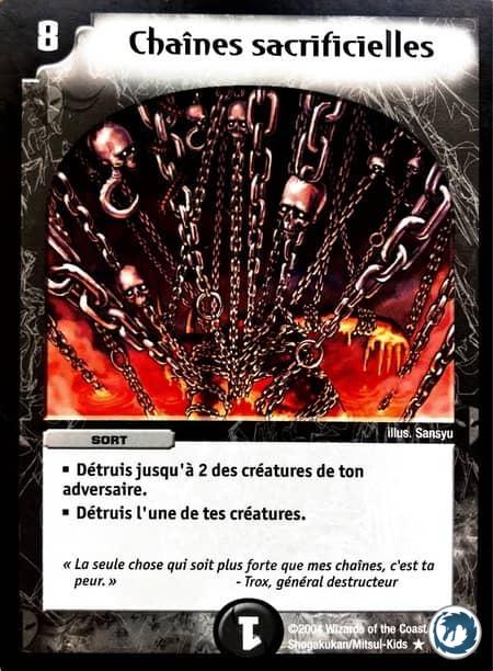 Chaînes sacrificielles (27/55) - Chains of Sacrifice (27/55) - Carte Duel Masters - Jeux d'Ombres d'une Nuit Aveuglante
