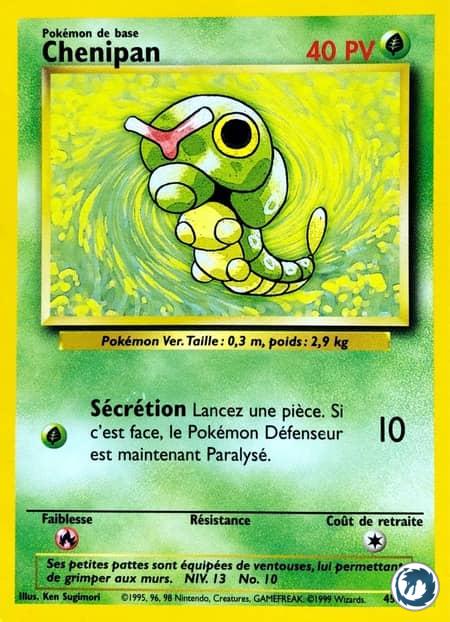 Chenipan (45/102) - Caterpie (45/102) - Set de base - Carte Pokémon