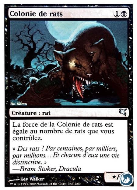 Colonie de rats (2/60) - Swarm of Rats (2/60) - DD Hachette Collection - Carte Magic The Gathering