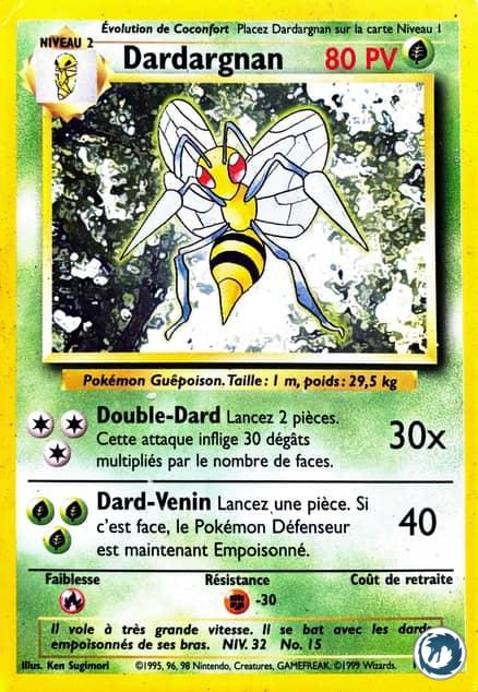 Dardargnan (17/102) - Beedrill (17/102) - Set de base - Carte Pokémon