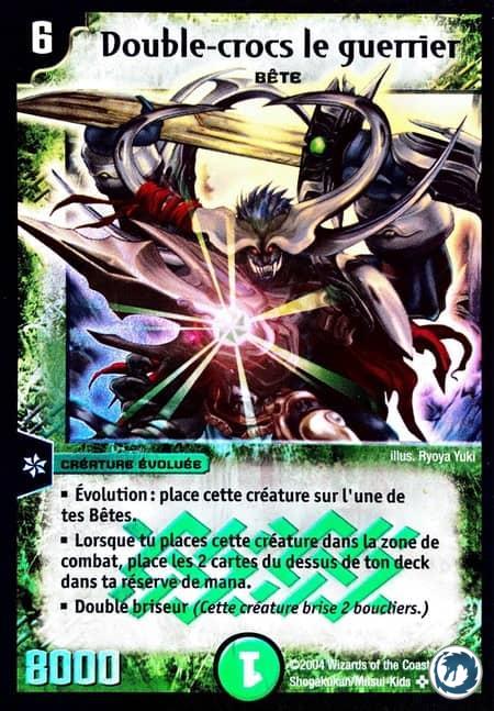 Double-crocs le guerrier (S5/S5) - Fighter Dual Fang (S5/S5) - Carte Duel Masters - Evo Exterminateur