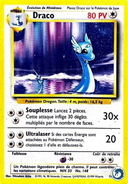 Draco (18/102) - Dragonair (18/102) - Set de base - Carte Pokémon