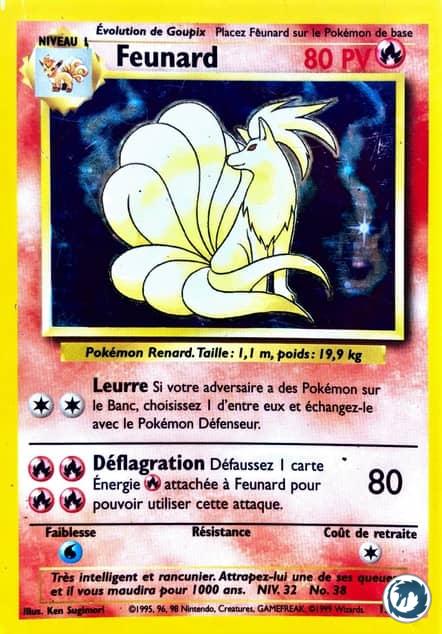 Feunard (12/102) - Ninetales (12/102) - Set de base - Carte Pokémon