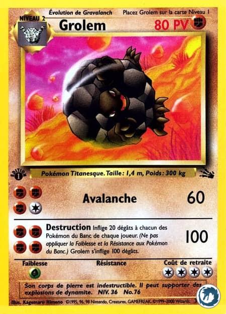Grolem (36/62) - Golem (36/62) - Fossile - Carte Pokémon