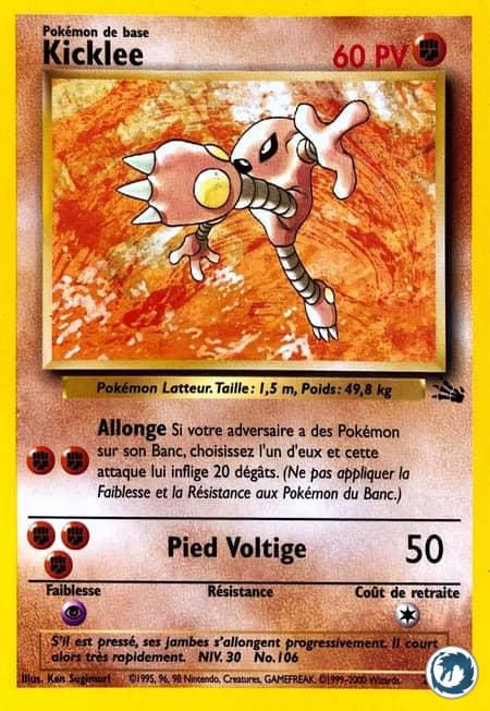 Kicklee (22/62) - Hitmonlee (22/62) - Fossile - Carte Pokémon