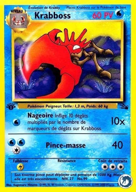 Krabboss (38/62) - Kingler (38/62) - Fossile - Carte Pokémon