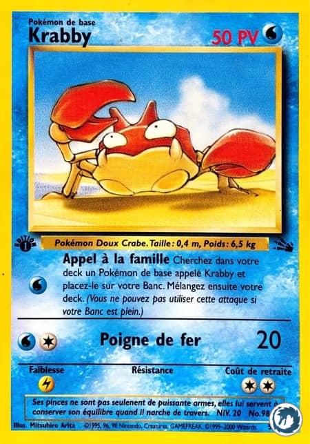 Krabby (51/62) - Krabby (51/62) - Fossile - Carte Pokémon
