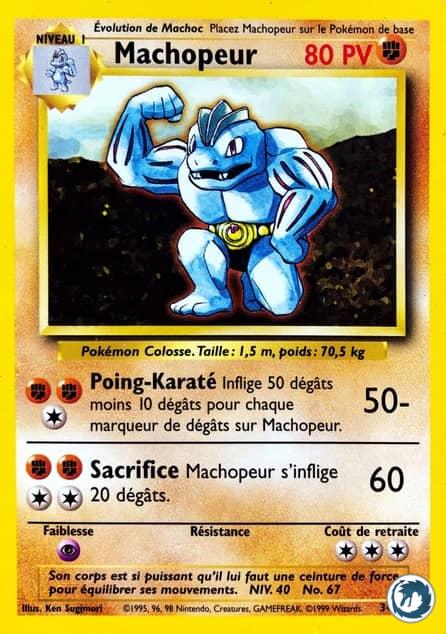 Machopeur (34/102) - Machoke (34/102) - Set de base - Carte Pokémon
