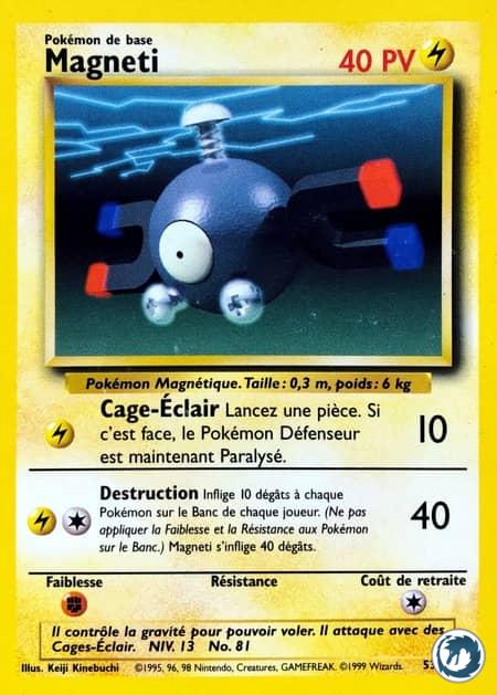 Magneti (53/102) - Magnemite (53/102) - Set de base - Carte Pokémon