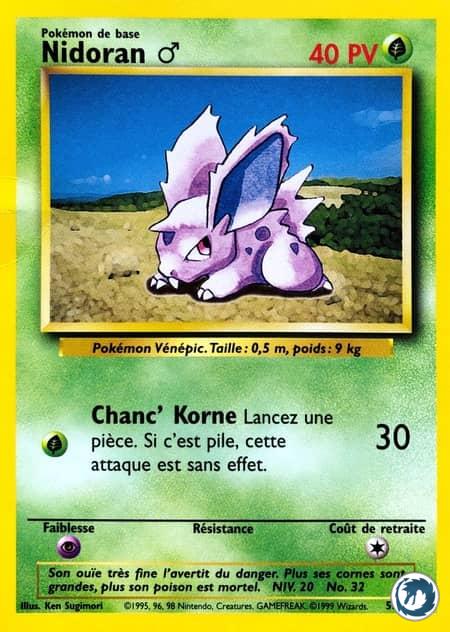 Nidoran ♂ (55/102) - Nidoran ♂ (55/102) - Set de base - Carte Pokémon