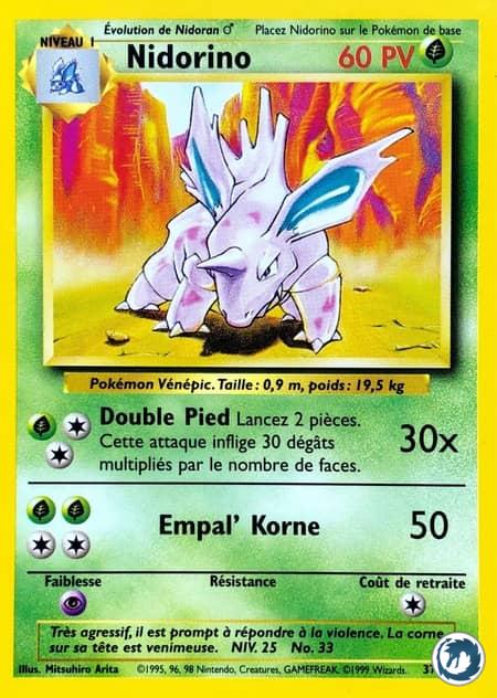 Nidorino (37/102) - Nidorino (37/102) - Set de base - Carte Pokémon