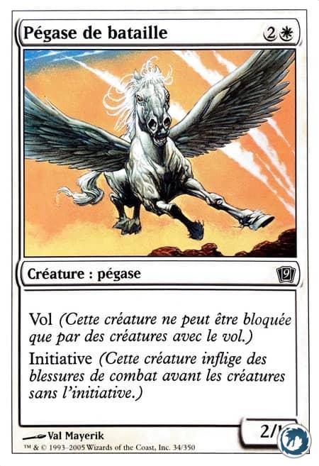 Pégase de bataille (34/350) - Pegasus Charger (34/350) - 9ème Édition - Carte Magic The Gathering