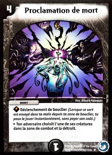 Proclamation de mort (65/110) - Proclamation of Death (65/110) - Carte Duel Masters - Meurtrisseurs Invincibles