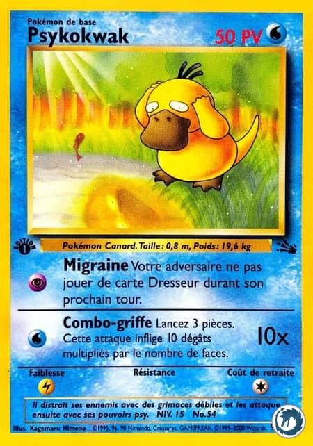Psykokwak (53/62) - Psyduck (53/62) - Fossile - Carte Pokémon