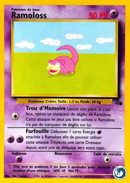 Ramoloss (55/62) - Slowpoke (55/62) - Fossile - Carte Pokémon