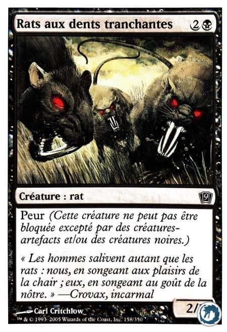 Rats aux dents tranchantes (158/350) - Razortooth Rats (158/350) - 9ème Édition - Carte Magic The Gathering