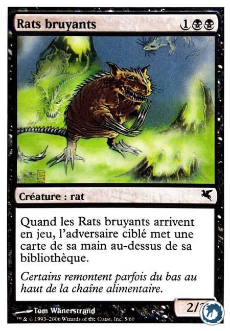 Rats bruyants (5/60) - Chittering Rats (5/60) - DD Hachette Collection - Carte Magic The Gathering
