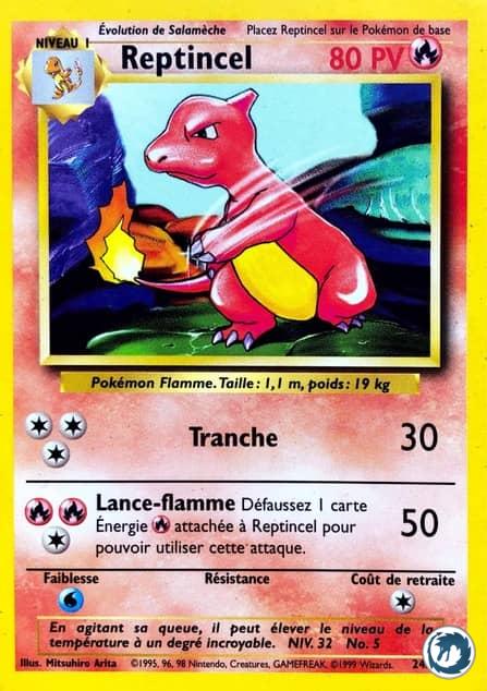 Reptincel (24/102) - Charmeleon (24/102) - Set de base - Carte Pokémon