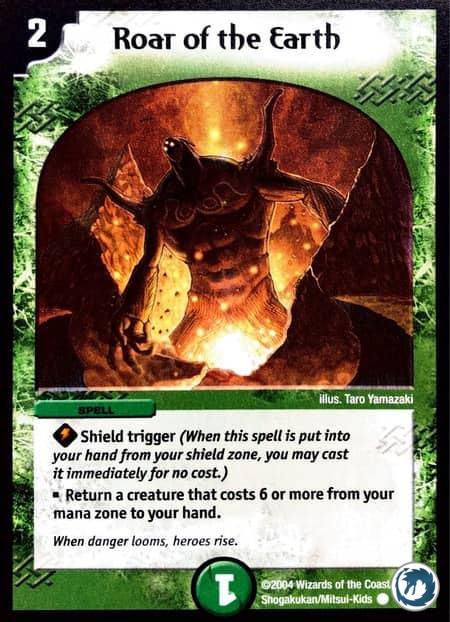 Rugissement de la terre (53/55) - Roar of the Earth (53/55) - Carte Duel Masters - Carnage Des Super-Guerriers