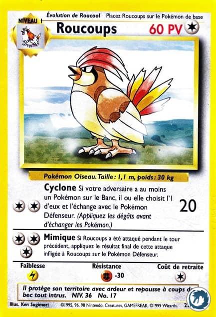 Roucoups (22/102) - Pidgeotto (22/102) - Set de base - Carte Pokémon