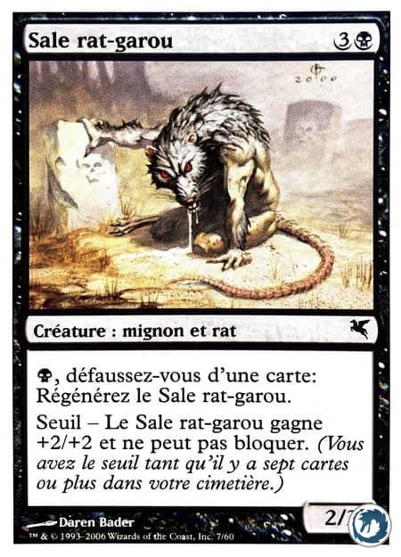 Sale rat-garou (7/60) - Dirty Wererat (7/60) - DD Hachette Collection - Carte Magic The Gathering