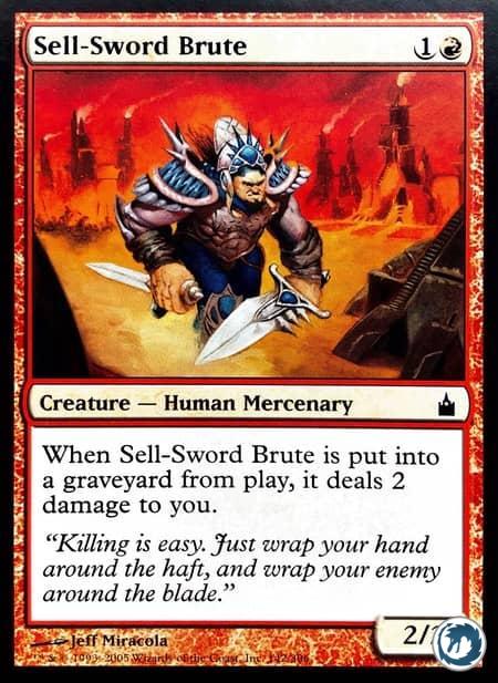 Brute ventépée (142/306) - Sell-Sword Brute (142/306) - Ravnica, la Cité des Guildes - Carte Magic The Gathering