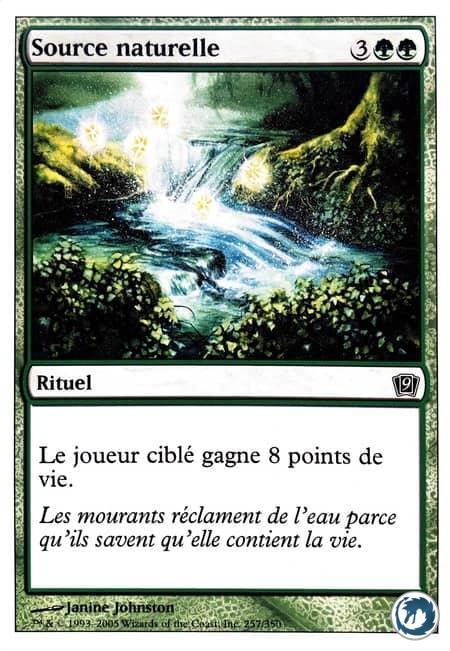 Source naturelle (257/350) - Natural Spring (257/350) - 9ème Édition - Carte Magic The Gathering