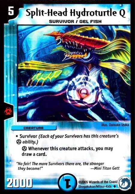 Hydrotortue Fendetête Q (24/55) - Split-Head Hydroturtle Q (24/55) - Carte Duel Masters - Survivants De La Mégapocalypse
