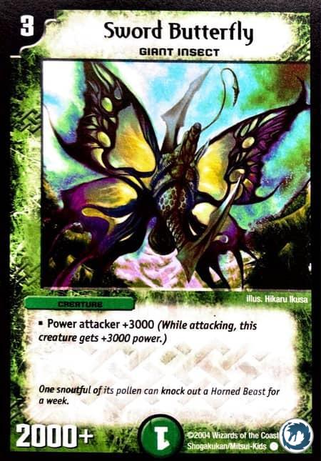 Papillon Epée (55/55) - Sword Butterfly (55/55) - Carte Duel Masters - Carnage Des Super-Guerriers