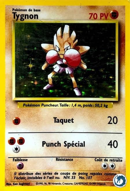 Tygnon (7/102) - Hitmonchan (7/102) - Set de base - Carte Pokémon