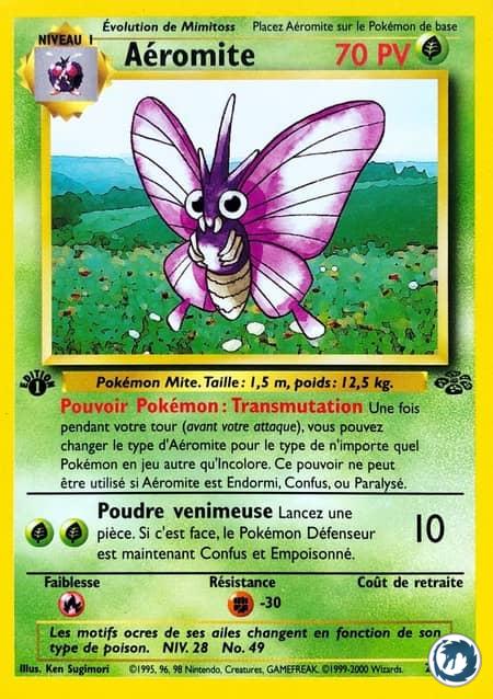 Aéromite (29/64) - Venomoth (29/64) - Jungle - Carte Pokémon