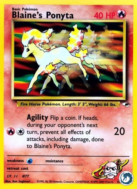 Ponyta d'Auguste (63/132) - Blaine's Ponyta (63/132) - Gym Heroes - Carte Pokémon