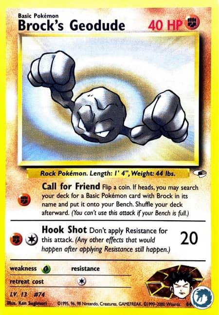 Racaillou De Pierre (66/132) - Brock's Geodude (66/132) - Gym Heroes - Carte Pokémon