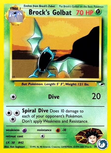 Nosferalto de Pierre (39/132) - Brock's Golbat (39/132) - Gym Heroes - Carte Pokémon