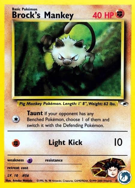 Férosinge De Pierre (67/132) - Brock's Mankey (67/132) - Gym Heroes - Carte Pokémon