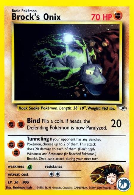 Onix de Pierre (21/132) - Brock's Onix (21/132) - Gym Heroes - Carte Pokémon
