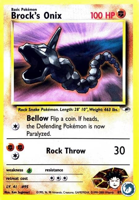 Onix De Pierre (69/132) - Brock's Onix (69/132) - Gym Heroes - Carte Pokémon
